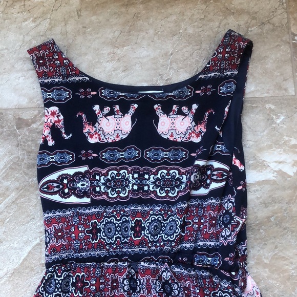 Elephant Print Maxi Dress (Size S) - Picture 4 of 6